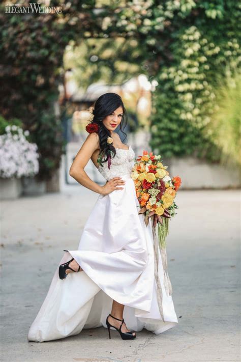 Latina Bridal Inspiration Vibrant Wedding Bouquet Romantic Latin