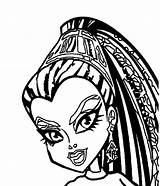 Monster High Coloring Pages Face Choose Board sketch template