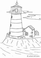 Leuchtturm Ausmalbild Artus Ausmalen Malvorlage Hafen Bauwerke Schiffe Lighthouses sketch template