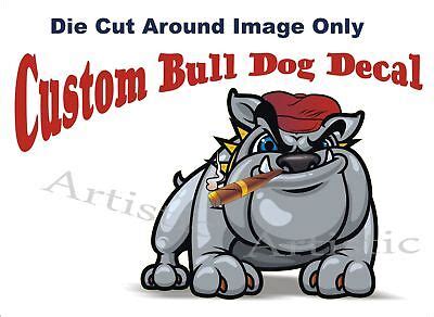 bull dog decal sticker mack dump truck wisedog  cigar ebay