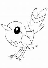 Fletchling Pokemon Coloring Pages Printable Kids sketch template