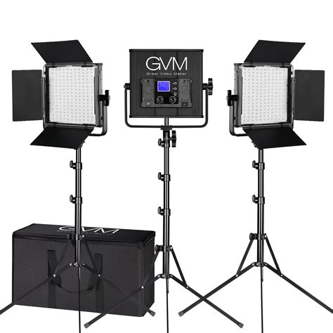 gvm rgb video lights  app control  full color studio video lighting kit led video