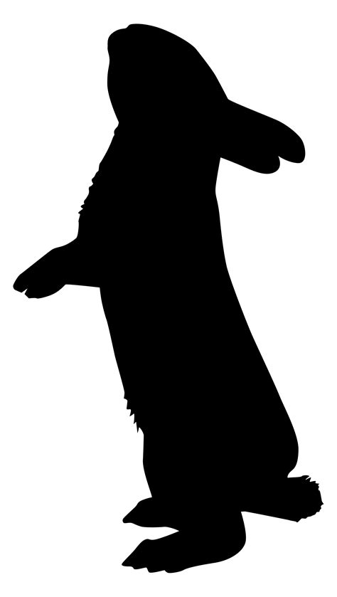 standing rabbit silhouette vector mdseagr