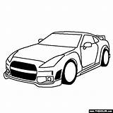 Nissan Gtr Coloring Car R35 Gt Pages Sports Cars Drawing Bmw Template Audi Book Line Color Printable M3 Print Thecolor sketch template