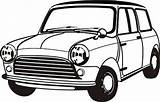 Mini Cooper Clipart Coloring Pages Clip Cars Clipground Kids Printable sketch template