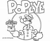 Popeye Coloring4free Spinach Ausmalbild Getcolorings sketch template