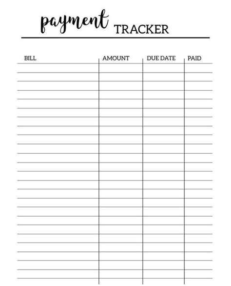 printable bill organizer worksheet