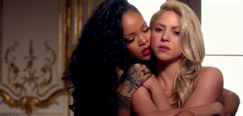 shakira and rihanna can t remember to forget you video premiere fab fashion fix