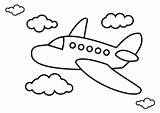 Airplane Coloring Pages Simple Easy Plane Kids Printable Drawing Print Getcoloringpages Airplanes sketch template