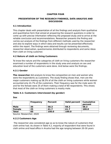 chapter     research findings data analysis