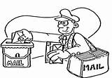 Coloring Mail Truck Mailman Pages Kids Pets Secret Life Getcolorings Getdrawings sketch template