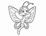 Fairy Butterfly Coloring Happy Colorear Coloringcrew Fairies sketch template