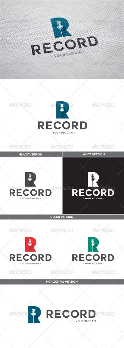 record logo logo templates graphicriver