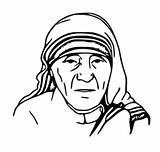 Teresa Mother Drawing Pencil Face Draw Step Tutorial Drawings Clipartmag Portrait Worker Social sketch template
