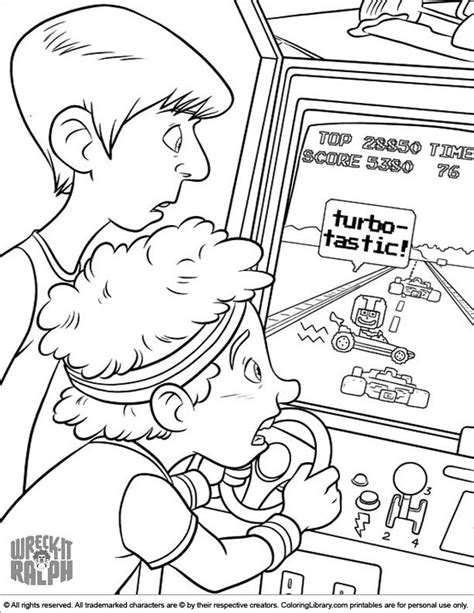 wreck  ralph fun coloring page coloring library