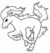 Coloring Pokemon Pages Ponyta Popular sketch template