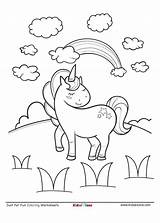 Unicorn Coloring Worksheet Printable sketch template