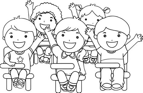 kids studying coloring page  printable coloring pages  kids