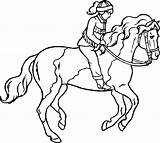 Horse Coloring Pages Girls Girl Printable Getcolorings Riding Color sketch template
