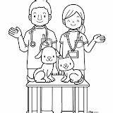Coloring Pages Veterinarian Veterinary Vet Colouring Color Clipart Clip Library Print sketch template