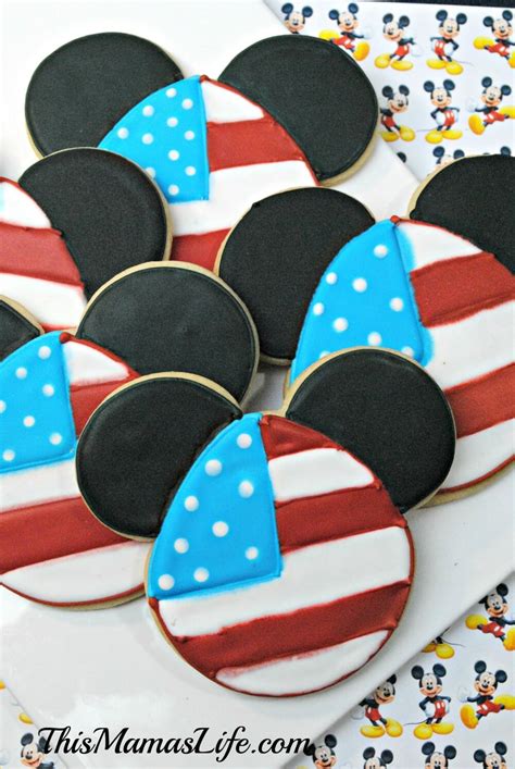 mickey mouse inspired   july cookie  mamas life