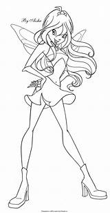 Coloring Pages Winks Printable Popular Winx sketch template
