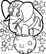 Elephant Coloring Cartoon Ball Pages Wecoloringpage Circus Getdrawings Getcolorings sketch template