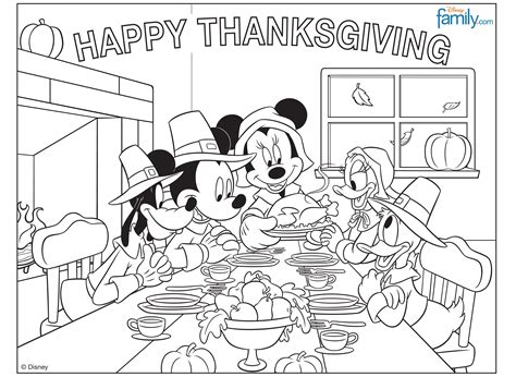 disney thanksgiving coloring pages books    printable