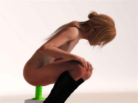 rule 34 3d animated black socks blonde hair dildo female long hair nude object insertion