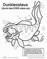 Dunkleosteus Sea Monster Coloring Pages Worksheet Choose Board sketch template