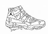 Drawing Jordan Sneaker Drawings Sneakers Paintingvalley Getdrawings sketch template