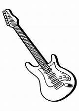 Gitar Mewarnai Guitarra Guitarras Electrica Momjunction Dibujo Coloringstar Paud Tk sketch template