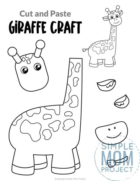 printable giraffe craft template simple mom project