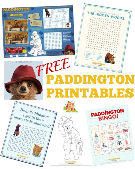 paddington bear crafts activities  printables mum   madhouse