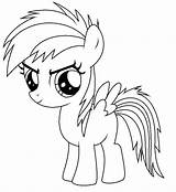 Rainbow Dash Coloring Baby Pages Filly Lineart Deviantart Getdrawings Color Getcolorings sketch template
