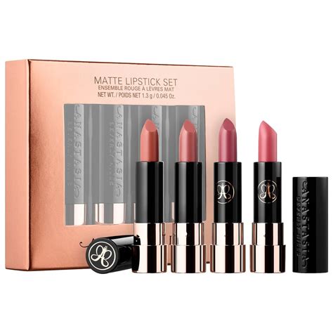 anastasia beverly hills nude matte lipstick set  sephora mini sets  popsugar beauty