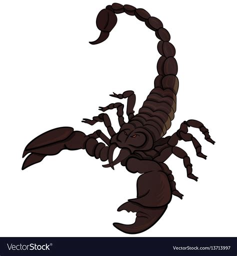 cartoon mascot black scorpion royalty  vector image