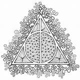 Harry Deathly Hallows sketch template