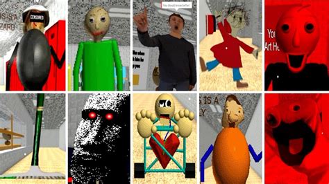 all characters baldi s basics in education and learning beta youtube