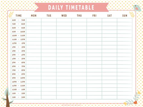daily timetable whimsical  apparate  deviantart study schedule