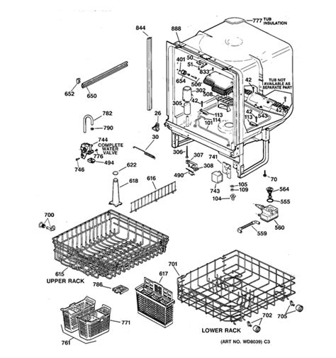 ge triton dishwasher parts diagram webmotororg