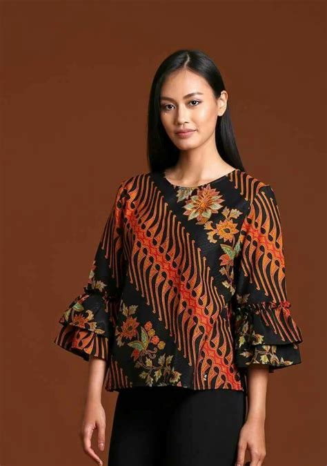 Beautiful Wanita Batik Blazer Blouse Batik Batik Dress Batik Fashion