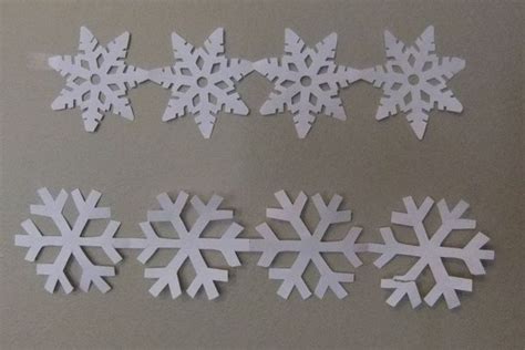 Paper Chain Snowflakes Paper Chains Snowflake Cutouts Paper