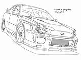 Subaru Impreza Coloring Car Pages Rally Wrx Template sketch template