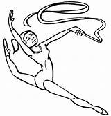 Coloring Pages Gymnastics Drawing sketch template
