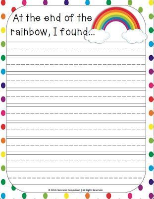 classroom compulsion freebies spring writing prompts rainbow