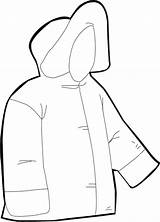 Coloring Coat Cliparts Clipart Clothes Winter Jacket Kids Computer Designs Use sketch template