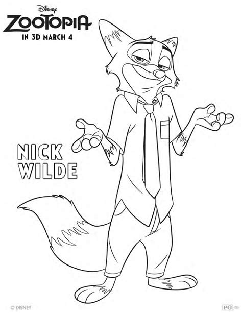 zootopia coloring pages  activity sheets printables