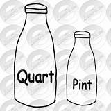 Quart Clipart Pint Outline Clipground sketch template