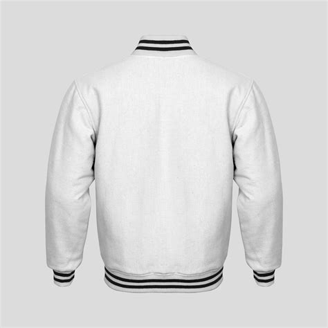 complete wool white varsity jacket